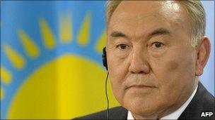Kazakh President Nursultan Nazarbayev (file image from 2009)