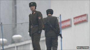 North Korean soldiers, pictured on 21 December 2010