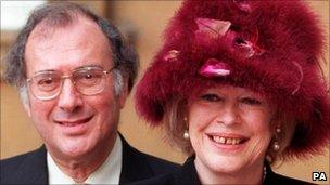Dame Antonia Fraser with Sir Harold Pinter in 1999