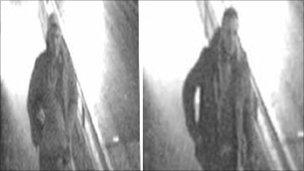 CCTV images of the two men