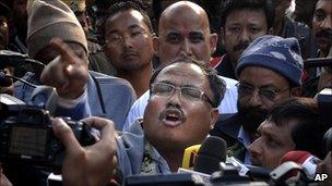 Assamese separatist leader Arabinda Rajkhowa on his release from jail (1 January 2011)