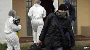 French police seize items from house of Eta suspect in n Ciboure, south-west France. 11 Jan 2011