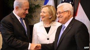Netanyahu, Clinton and Abbas in Sharm El-Sheikh, 14 September 2010