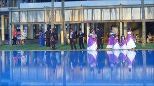 Wedding celebration at Blue Water Hotel in resort of Wadduwa