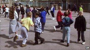 Children in school playground