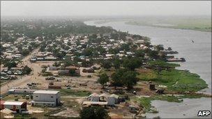 Aerial view of Malakal