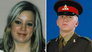 Soldier and girlfriend killed in tree crash named - BBC News