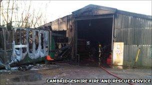 Aftermath of Whittlesey factory fire