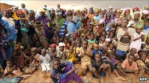 Women and their malnourished children