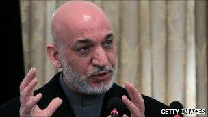 Afghan President Hamid Karzai - 8 February 2011