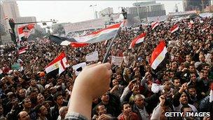 Protest rally in Tahrir Square, Cairo