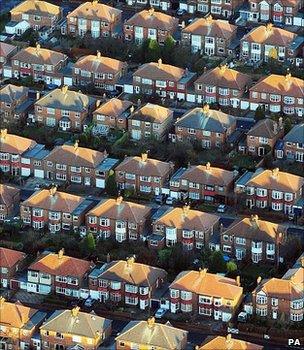 Aerial view of homes (Image: PA)