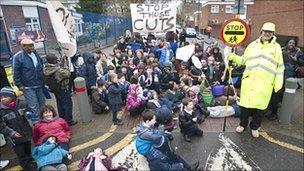 The sit-down protest in Herne Hill