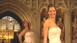 Bridal fashion show in Ripon Cathedral