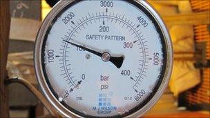 Rough pressure gauge