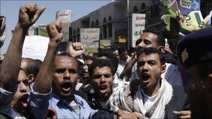 Anti-government protest, Sanaa, 15 Feb