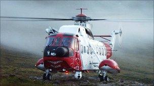 Stornoway based coastguard helicopter