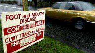 A sign during the outbreak