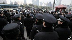 Police in Shanghai, China - 20 February 2011