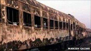 The train that caught fire at Godhra