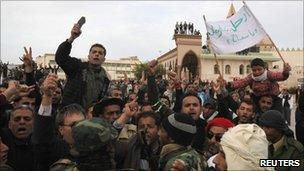 Opposition supporters in Tobruk (22 Feb 2011)