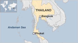 Map of Phuket, Thailand