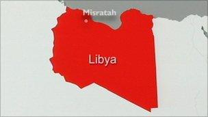 Libya on map