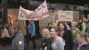 Teaching assistants pay protest