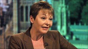 Green Party leader Caroline Lucas