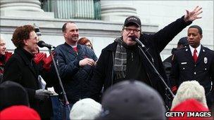 Michael Moore in Madison, 5 Mar