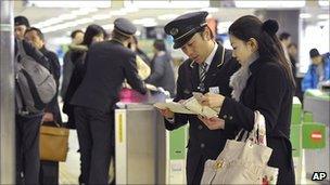 Rail travel in Sendai, north of Tokyo, disrupted by earthquake