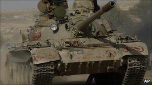 Rebel held main battle tank