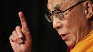File image of the Dalai Lama speaking on 20 May 2010