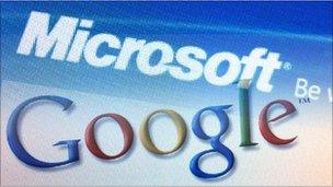 Microsoft and Google logos