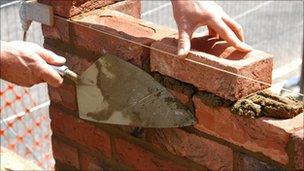 generic photo of bricklayer at work