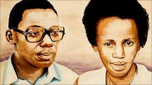Peter and Dancilla Gisimba, as drawn by one of the orphans