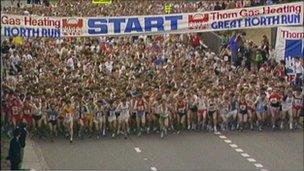 The first Great North Run in June 1981