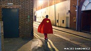 Man dressed as Superman