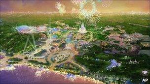 Artist's rendering of proposed Shanghai Disney Resort