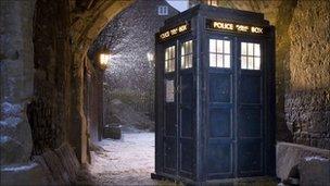 Dr Who's Tardis from a Christmas special 2008