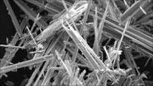 Asbestos fibres