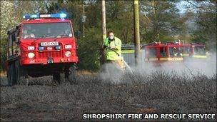 Scene (pic: Shropshire Fire and Rescue Service)