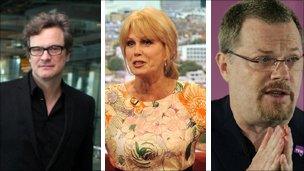 Colin Firth, Joanna Lumley, Eddie Izzard
