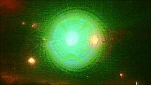 Laser image from footage taken from helicopter