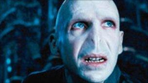 Royal Mail stamp of Harry Potter Lord Voldemort character