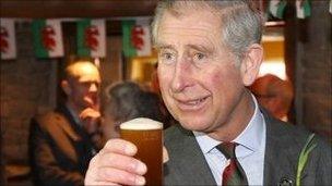 The Prince of Wales toasts St David's Day