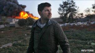 Chris Hondros pictured in Misrata on 18 April 2011