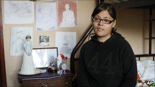 Estibalis Chavez at her home in Mexico City on 20/4/11