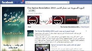 Facebook page of 'Syrian Revolution 2011'