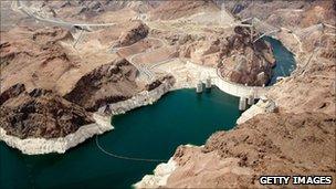 The Colorado River and the Hoover Dam